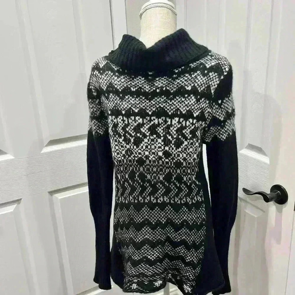 Free People snow fox fireside wool turtleneck long sweater w fitted slee… - Picture 3 of 7